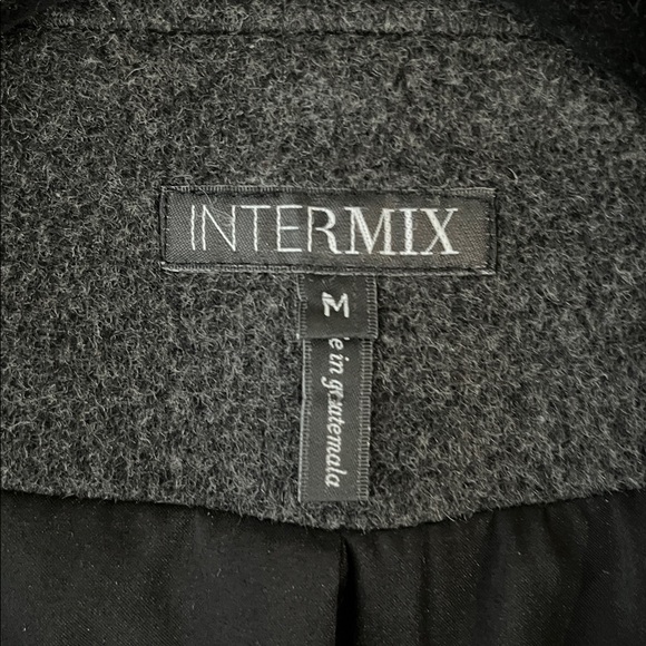 Intermix Wool Cashmere Top Coat Blazer Vest Duster Gray size Medium - Picture 8 of 9